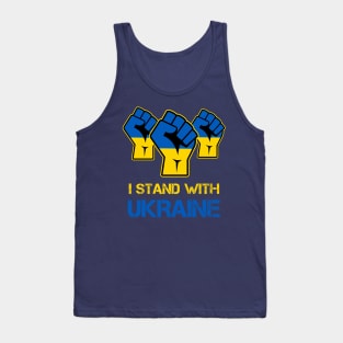 I Stand with Ukraine Protest Fist Tank Top